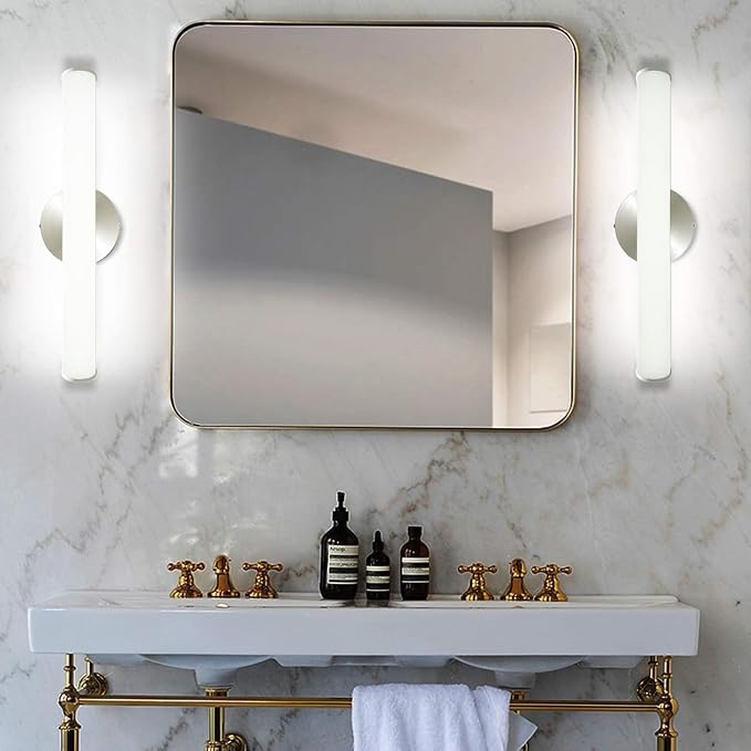 LED Vanity Light, 12W 17.3in Bathroom Vanity Lamp 1200LM Bathroom Lighting Fixture Wall Lamp Make-up Mirror Front Light, 4000K Natural White