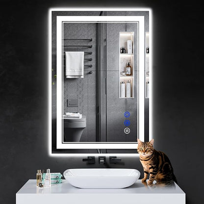 38"x26" LED Bathroom Mirror with Lights,Anti-Fog,3 Color Modes