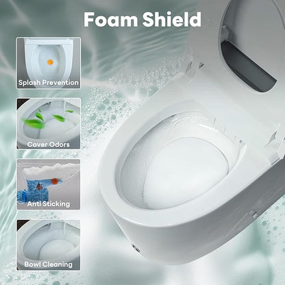 Casta Diva Smart Toilet with Bidet Built in, Auto Open/Close Lid,1000g MaP Flush, Heated Seat & Foam Dispenser, Foot Sensor Auto Flush, Blackout Flush, Bidet Toilet with Tank Built in(CD-K030)