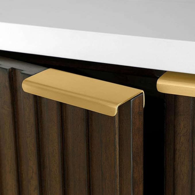 OVE Decors Indy 36 in. Undermount Single Sink Bathroom Vanity with White Engineered Marble Top, Dark Walnut