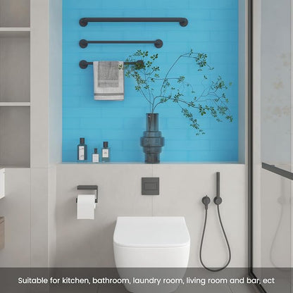 Light Blue Glass Subway Tile 3 x 12 Inch Water Ripple for Kitchen Backsplash Bathroom Wall (16-Pack, 4 sq.ft.)