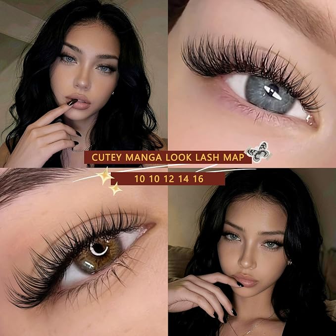 QUEWEL Lash Clusters Wispy Eyelash Clusters 300 Pcs Natural Cluster Eyelash | Extensions C Curl, Mixed Length 10-16mm DIY Individual Lashes Cluster at Home for Countless Stunning Looks (QU45)