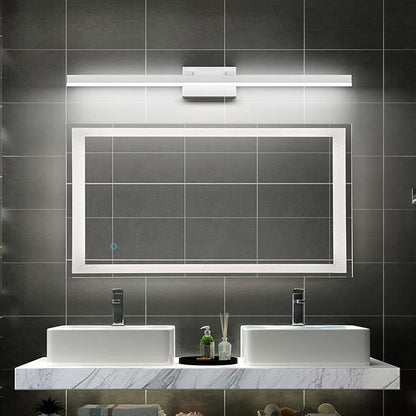 PRESDE Bathroom Light Fixtures Dimmable 40in Silver LED Vanity Light for Bathroom Wall Lighting Fixtures Over Mirror（Cold White 6000K）
