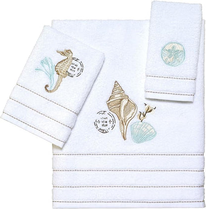 Avanti Linens - Hand Towel, Soft & Absorbent Cotton, Farmhouse Inspired Bathroom Decor (Farmhouse Shell Collection)