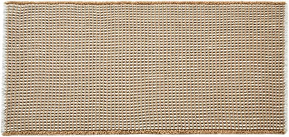 TYUU Waffle Bath Mat, Boho Bathroom Rugs Non Slip, 48x24 Khaki & White | Super Absorbent Quick Dry Bath Rug, Non-Slip Backing, Soft Waffle Washable Farmhouse Bathroom Mats, Tub, Shower & Home Decor