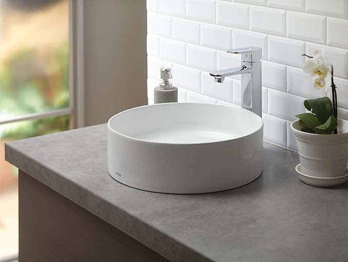 TOTO® Arvina™ 16-9/16" Round Vessel Bathroom Sink, Cotton White - LT573#01