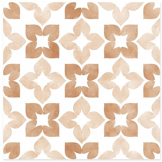 Peel and Stick Floor Tile, Waterproof Vinyl Flooring, Snap-Proof DIY Flooring Tiles for Bathroom, Kitchen, Fireplace, Wall, Backsplash, Stairs, No Residue, 20 Tiles-7.87" Thin Ver, Light Amber