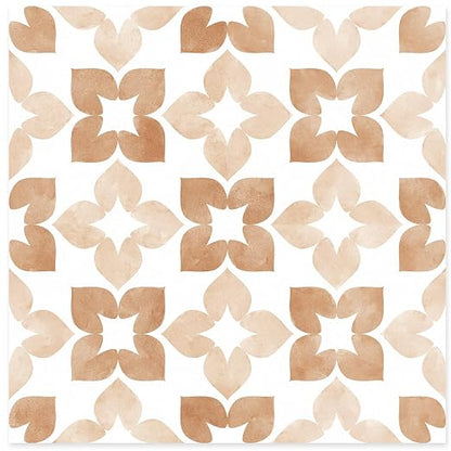 Peel and Stick Floor Tile, Waterproof Vinyl Flooring, Snap-Proof DIY Flooring Tiles for Bathroom, Kitchen, Fireplace, Wall, Backsplash, Stairs, No Residue, 20 Tiles-7.87" Thin Ver, Light Amber