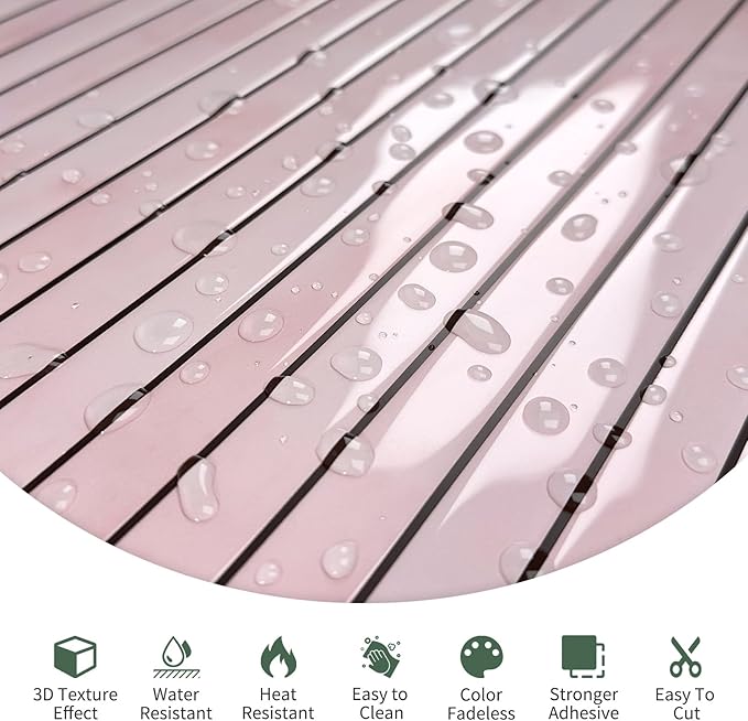 10-Sheet Upgraded Thick Peel and Stick Kitchen Backsplash Tiles | Waterproof Premium Self-Adhesive Wall Tile Stick on Backsplash for Kitchen,Bathroom and Fireplace(Pink,12"×12")