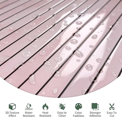 10-Sheet Upgraded Thick Peel and Stick Kitchen Backsplash Tiles | Waterproof Premium Self-Adhesive Wall Tile Stick on Backsplash for Kitchen,Bathroom and Fireplace(Pink,12"×12")