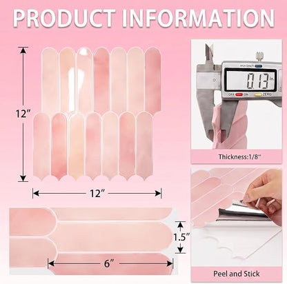 Arttown Peel and Stick 3D Wall Backsplash, 10-Sheet, 12" × 12" Coral Pink | Subway Tile Self Adhesive Thicker Design Wall Tiles Panel Wallpaper for Rental Housing Kitchen Bathroom Balcony