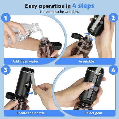 Portable Bidet for Travel,IPX6 Waterproof Electric Travel Bidet Sprayer with Two Water Bottles, Rechargeable High Pressure Handheld Bidets Perfect for Personal Hygiene Cleaning