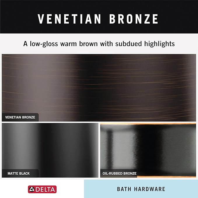DELTA FAUCET 73835-RB Lahara Single Towel Hook Bath Hardware Accessory in Venetian Bronze