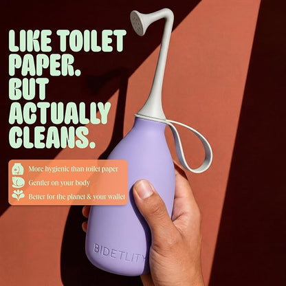 Butt & Intimate Shower 3.0 – Mobile Travel Bidet & Sustainable Intimate Shower, Replaces Wet Wipes, Saves Toilet Paper, Portable Handheld Bidet, Travel Bag Included, BPA-Free - Proud Purple