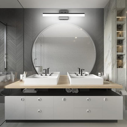 Ralbay 24" LED Modern Black Vanity Light 14W Adjustable Matte Black Bathroom Vanity Light Modern LED Bathroom Vanity Light Fixtures Over Mirror (6000K Cool White Light)