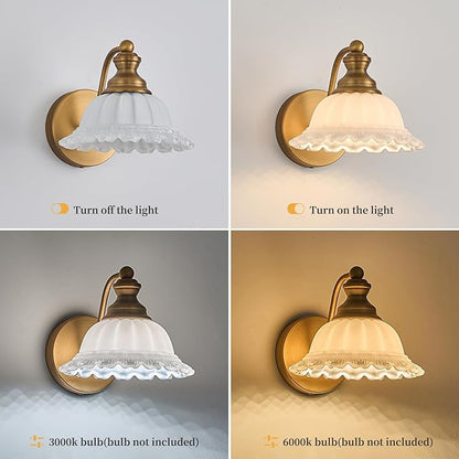 Vanity Light Brass Wall Sconces Vintage Bathroom Sconces