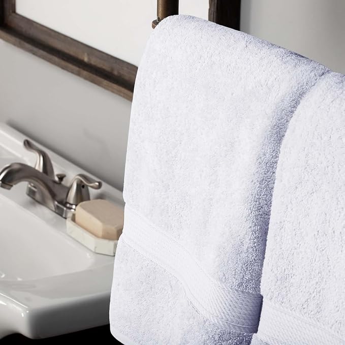 SUPERIOR Egyptian Cotton Ultra Plush & Absorbent, 10 Piece Set, White | Quick Dry, Soft Luxury Towel Set, Bath Essentials, Guest Bath, Spa, 2 Bath, 4 Hand, 4 Face Towels, Madeline Towels