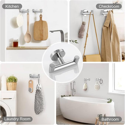 5-Piece Towel Bar Set Polished Chrome Bathroom Hardware Set Upgraded Towel Hooks Towel Racks Set for Bathroom Stainless Steel Wall Mounted Towel Holder Set 23.6 Inch