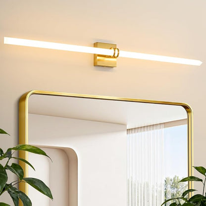 Gold Bathroom Light Fixture LED Vanity Light 45.3" 5CCT Wall Sconce | LED Dimmable Wall Light Modern 360° Lighting, 42W Hardwired Vanity Light for Bathroom Mirror, Flicker-Free Easy Install