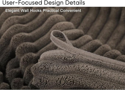 Luxury 2-Piece Quick-Dry Bath Towel Set 27.5X 55 Inches – Ultra Soft Microfiber for Bathroom, Bar, Pool, Gym & Travel – Elegant Twill Design