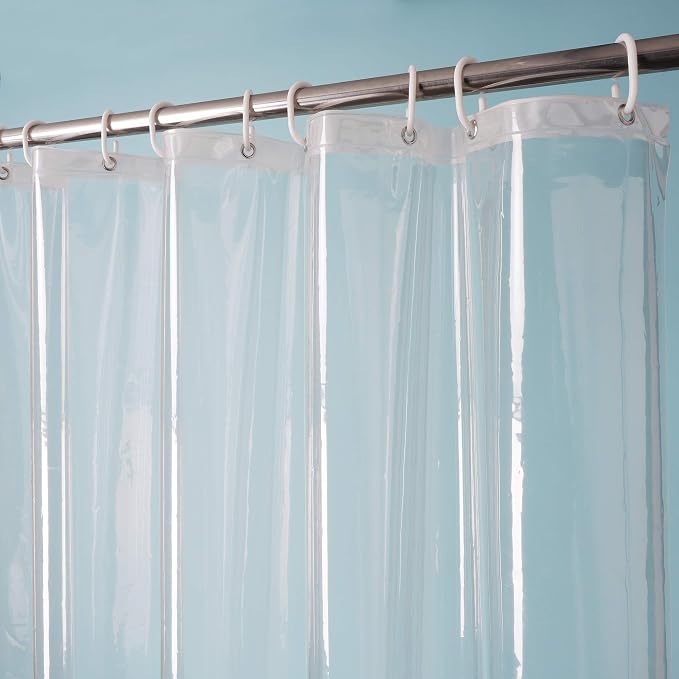 EurCross 72 x 96 inch Extra Long Clear Shower Curtain Liner with 5 Magnets, 9G PVC Free Thick EVA Shower Liner, Heavy Duty Weighted Clear Shower Curtain for Bathroom 96 inch Length