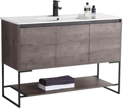 48 Inch Bathroom Vanity with Sink - Modern Knob Free Design, Elegant Space-Saving Solution for Your Bathroom - Durable, Bathroom Vanities for a Contemporary Look - Urbania Collection