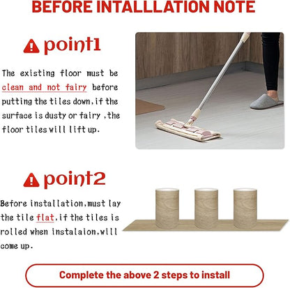 Lareko Peel and Stick Floor Tile, Waterproof Vinyl Plank Flooring | 36-Pack 54 Sq.Ft, Self-Adhesive Laminate Vinyl Tiles,Realistic Wood Grain for DIY Bathroom, Laundry Room & Rental Upgrades