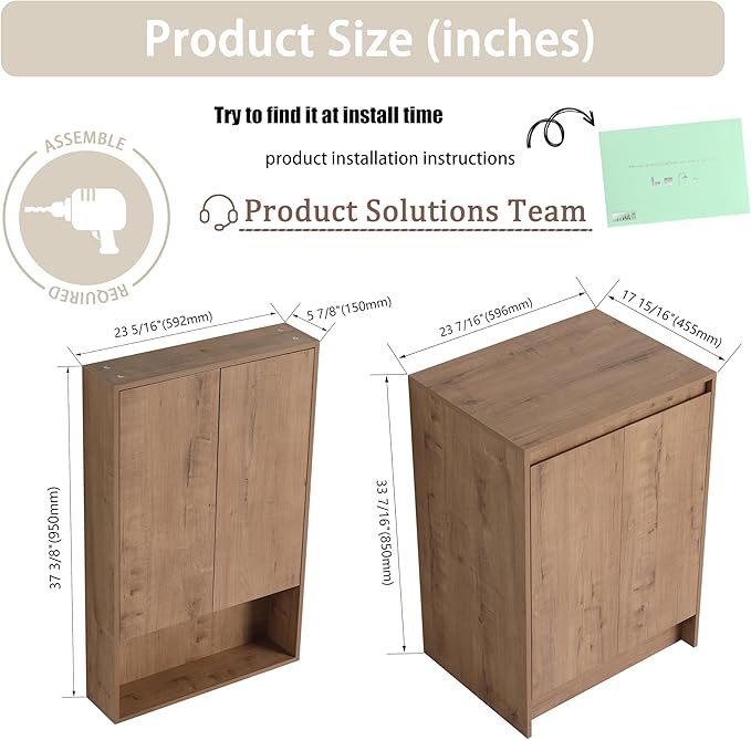 72" Bathroom Vanity Set, 72 Inch Modern Freestanding Vanity with 6 Drawers and 2 Storage Cabinets, Double Resin Sink Floor Stand Cabinet Set Imitative Oak