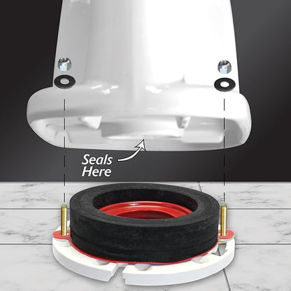 Korky 6000CP Toilet Wax Free Seal Kit with Hardware - 4 Pack