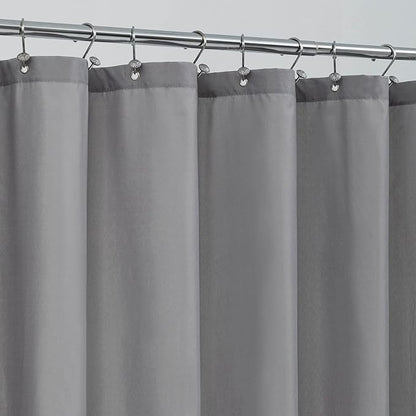 ALYVIA SPRING Waterproof Fabric Shower Curtain or Liner Gray, 72x72 | 3 Magnets, Soft Cloth & Hotel Quality, Machine Washable, Light-Weight, Standard Size