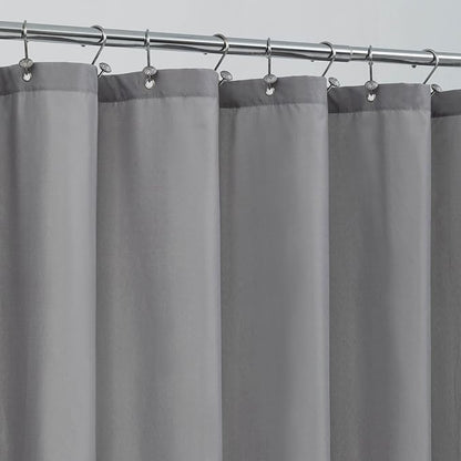 ALYVIA SPRING 72x96 Extra Long Waterproof Fabric Shower Curtain Liner Grey | 3 Magnets, Soft Cloth & Hotel Quality, Machine Washable, Light-Weight, Extra Long Size