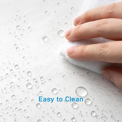 EHZNZIE Shower Curtain Liner Light Weight PEVA, Shower Liner 36x72 Inches, Waterproof, No Chemical Smell with 12 Rust Proof Metal Grommets for Bathroom Shower Curtain, Clear