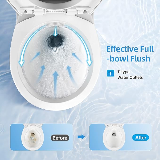 YITAHOME RV Toilet with Pedal Flush | Gravity Flush Toilet High Profile Include Flange, for Car Motorhome Caravan Travel, White