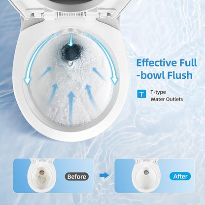 YITAHOME RV Toilet with Pedal Flush | Gravity Flush Toilet High Profile Include Flange, for Car Motorhome Caravan Travel, White
