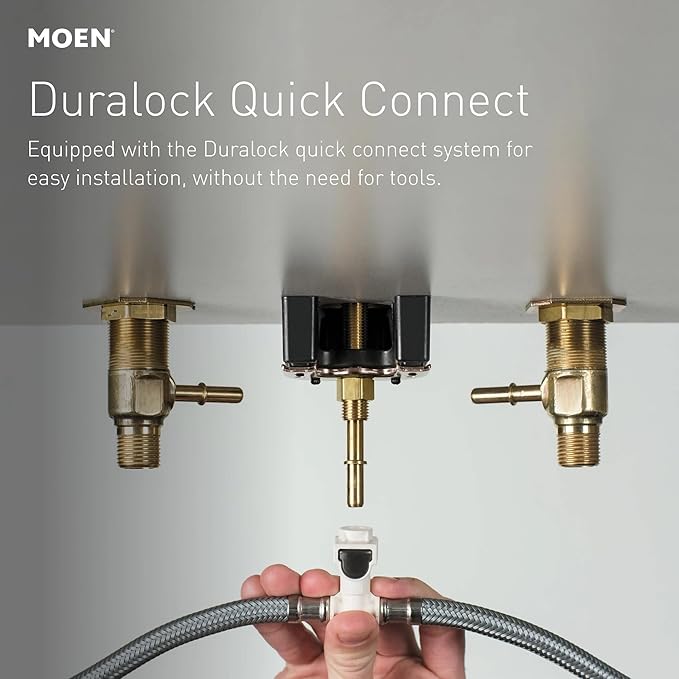 Moen Ronan Matte Black Two-Handle Widespread Modern Bathroom Faucet, Valve Included, 84023BL