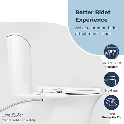 LUXE Bidet NEO 185 White and Elongated Toilet Seat Bundle