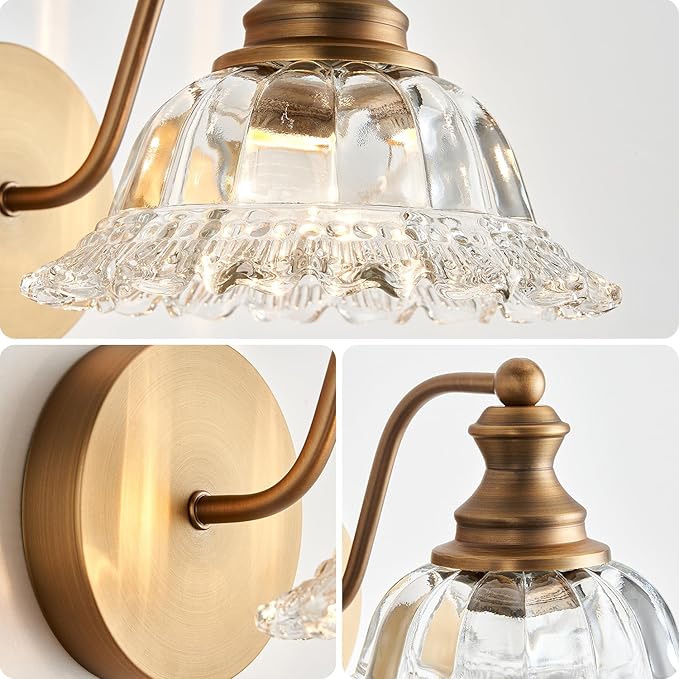 Vintage Wall Sconces Brass Wall Sconces 1 Light Wall Lights for Living Room