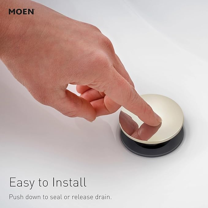 Moen Revyl Matte Black One-Handle Single Hole Modern Bathroom Sink Faucet with Optional Deckplate and Spring Loaded Drain Assembly, 84771BL