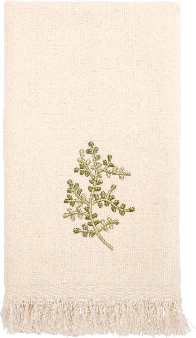 Avanti Linens - Bathroom Towel Set, 100% Soft and Absorbent Cotton Hand, Fingertip & Bath Towel, Nature-Inspired Home Decor, Set of 3 (Greenwood)