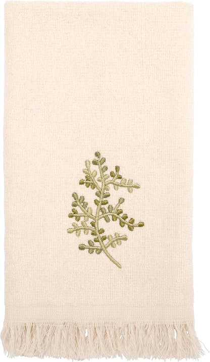 Avanti Linens - Bathroom Towel Set, 100% Soft and Absorbent Cotton Hand, Fingertip & Bath Towel, Nature-Inspired Home Decor, Set of 3 (Greenwood)