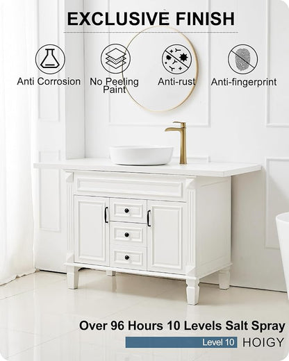 Vessel Sink Faucet, Tall Brass Waterfall Bathroom Faucet 1 Handle Gold Faucets for Bathroom Vanity 1 Hole with Pop-Up Drain & Supply Hoses