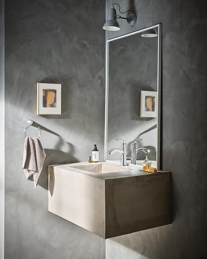 Moen 6170 Glyde Single Handle Bathroom Sink Faucet with Optional Deckplate, Chrome