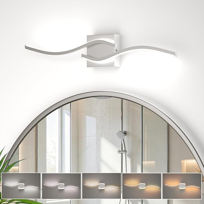 LED Bathroom Vanity Light Dimmable 5CCT 40in, Brushed Nickel | 2700K-6500K Selectable, CRI>80, Rust-Proof Metal & Acrylic, ETL Certified, For Bathroom Mirrors, Washrooms, Vanity Areas