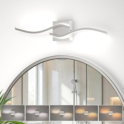 LED Bathroom Vanity Light Dimmable 5CCT 40in, Brushed Nickel | 2700K-6500K Selectable, CRI>80, Rust-Proof Metal & Acrylic, ETL Certified, For Bathroom Mirrors, Washrooms, Vanity Areas