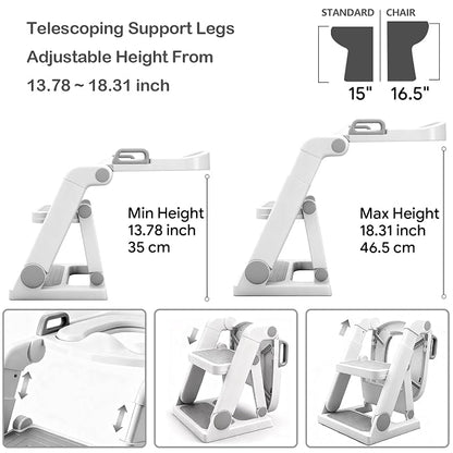 Potty Training Seat with Step Ladder for Kids Boy Girl, Grey | No Assembly Required, Toddler Toilet Training, Foldable Non-Slip Steps, Splash Guard, 2-in-1, Adjustable, Potty Ladder Chair