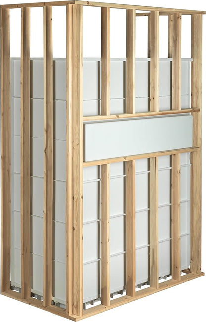 WOODBRIDGE 4-Piece Tile-style Shower Wall Panel Surround Kit, 60"W x 32"D, Staggered Brick Pattern, Easy to Install, High Gloss White Finish