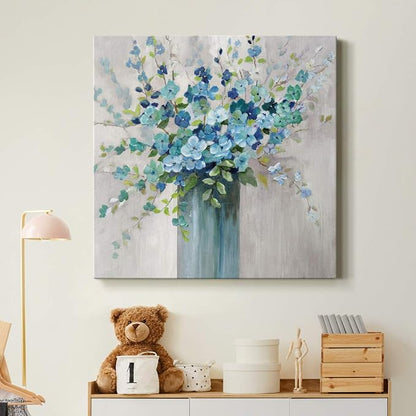 Renditions Gallery Sea Isle Wildflower Wall Art, Premium Gallery Wrapped Canvas Decor, Ready to Hang, 24 in H x 24 in W, Made in America Print (AZS-WC15-40077-R-2424-MK)
