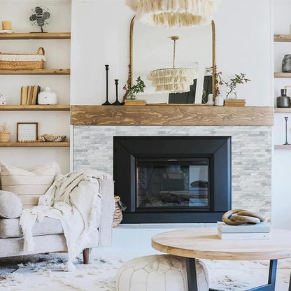 STICKGOO 2 Sheets Peel and Stick Backsplash Tile, Stick on Backsplash for Kitchen and Bathroom, Volakas White Look PVC Mixed Metal Silver Self Adhesive Wall Tiles