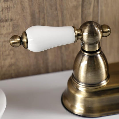 Kingston Brass KB1603PL 4 in. Centerset Bathroom Faucet, Antique Brass,4-Inch Center