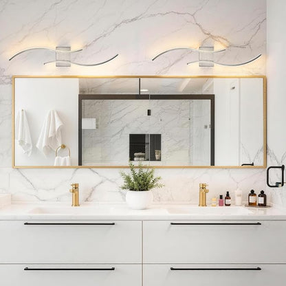 KARTOOSH Hardwired LED Vanity Lights for Bathroom | 1 Pack 31.5 Inch, 3CCT Dimmable, Waterproof, Rustproof, Bathroom Light Fixtures Over Mirror